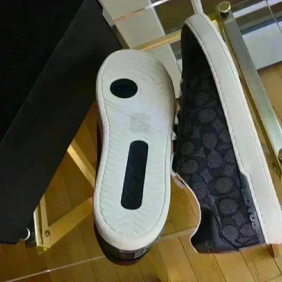 Coach CI077 Clip Low Top Sneaker In Signature Jacquard Men Size 11.5 - Picture 7 of 10